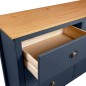 vidaXL Mesita de noche Hill madera maciza de pino gris 125x40x80 cm