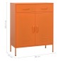 vidaXL Armario de almacenamiento acero naranja 80x35x101,5 cm vidaXL Armario de almacenamiento acero naranja 80x35x101,5 cm