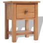 vidaXL Mesita de noche de madera de roble maciza 36x30x47 cm 