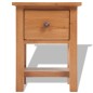 vidaXL Mesita de noche de madera de roble maciza 36x30x47 cm 