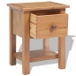 vidaXL Mesita de noche de madera de roble maciza 36x30x47 cm 