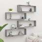vidaXL Estante cubo pared 4 uds contrachapada gris Sonoma 100x15x30 cm vidaXL Estante cubo pared 4 uds contrachapada gris Sonoma 100x15x30 cm