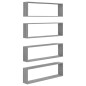 vidaXL Estante cubo pared 4 uds contrachapada gris Sonoma 100x15x30 cm vidaXL Estante cubo pared 4 uds contrachapada gris Sonoma 100x15x30 cm