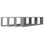 vidaXL Estante cubo pared 4 uds contrachapada gris Sonoma 100x15x30 cm vidaXL Estante cubo pared 4 uds contrachapada gris Sonoma 100x15x30 cm