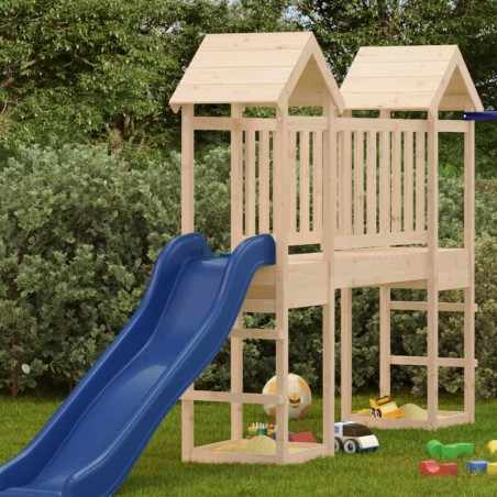 vidaXL Torre de juegos madera maciza de pino 53x46,5x194 cm