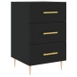 vidaXL Mesita de noche madera de ingeniería negro 40x40x66 cm vidaXL Mesita de noche madera de ingeniería negro 40x40x66 cm