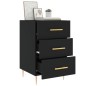 vidaXL Mesita de noche madera de ingeniería negro 40x40x66 cm vidaXL Mesita de noche madera de ingeniería negro 40x40x66 cm