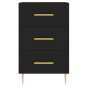 vidaXL Mesita de noche madera de ingeniería negro 40x40x66 cm vidaXL Mesita de noche madera de ingeniería negro 40x40x66 cm