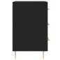 vidaXL Mesita de noche madera de ingeniería negro 40x40x66 cm vidaXL Mesita de noche madera de ingeniería negro 40x40x66 cm