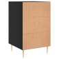 vidaXL Mesita de noche madera de ingeniería negro 40x40x66 cm vidaXL Mesita de noche madera de ingeniería negro 40x40x66 cm