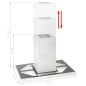 vidaXL Campana extractora de isla 90 cm acero inoxidable 756 m³/h LED vidaXL Campana extractora de isla 90 cm acero inoxidable 756 m³/h LED