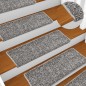 vidaXL Alfombras de peldaños de escalera 15 uds gris 65x21x4 cm vidaXL Alfombras de peldaños de escalera 15 uds gris 65x21x4 cm