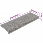 vidaXL Alfombras de peldaños de escalera 15 uds gris 65x21x4 cm vidaXL Alfombras de peldaños de escalera 15 uds gris 65x21x4 cm