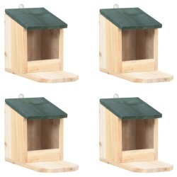 vidaXL Casas de ardilla 4 unidades madera de abeto