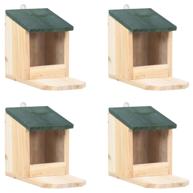 vidaXL Casas de ardilla 4 unidades madera de abeto vidaXL Casas de ardilla 4 unidades madera de abeto
