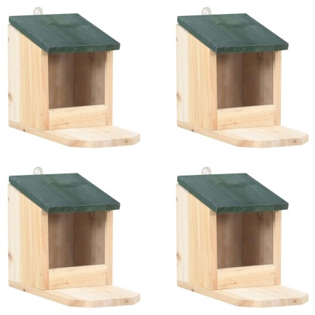 vidaXL Casas de ardilla 4 unidades madera de abeto