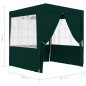 vidaXL Carpa profesional fiestas con paredes verde 90 g/m² 2,5x2,5 m vidaXL Carpa profesional fiestas con paredes verde 90 g/m² 2,5x2,5 m
