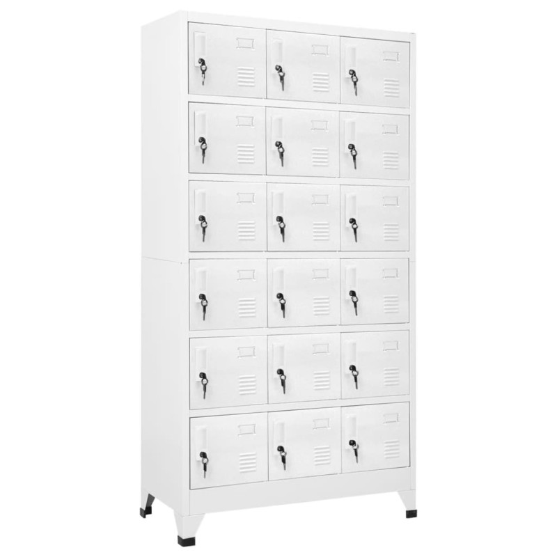 vidaXL Taquilla con 18 compartimentos de metal 90x40x180 cm vidaXL Taquilla con 18 compartimentos de metal 90x40x180 cm
