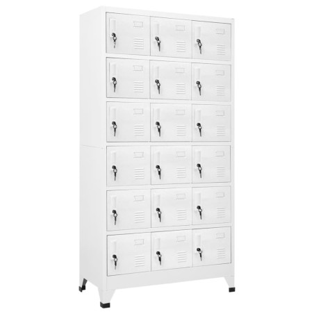 vidaXL Taquilla con 18 compartimentos de metal 90x40x180 cm 