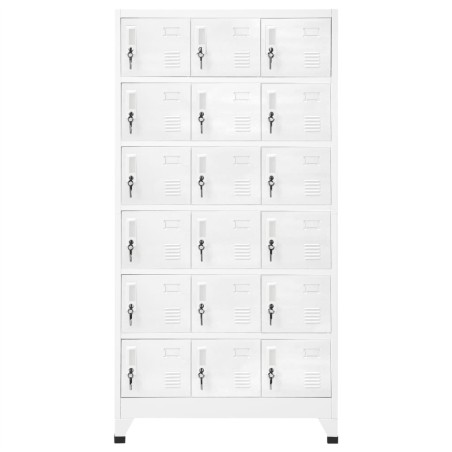 vidaXL Taquilla con 18 compartimentos de metal 90x40x180 cm 