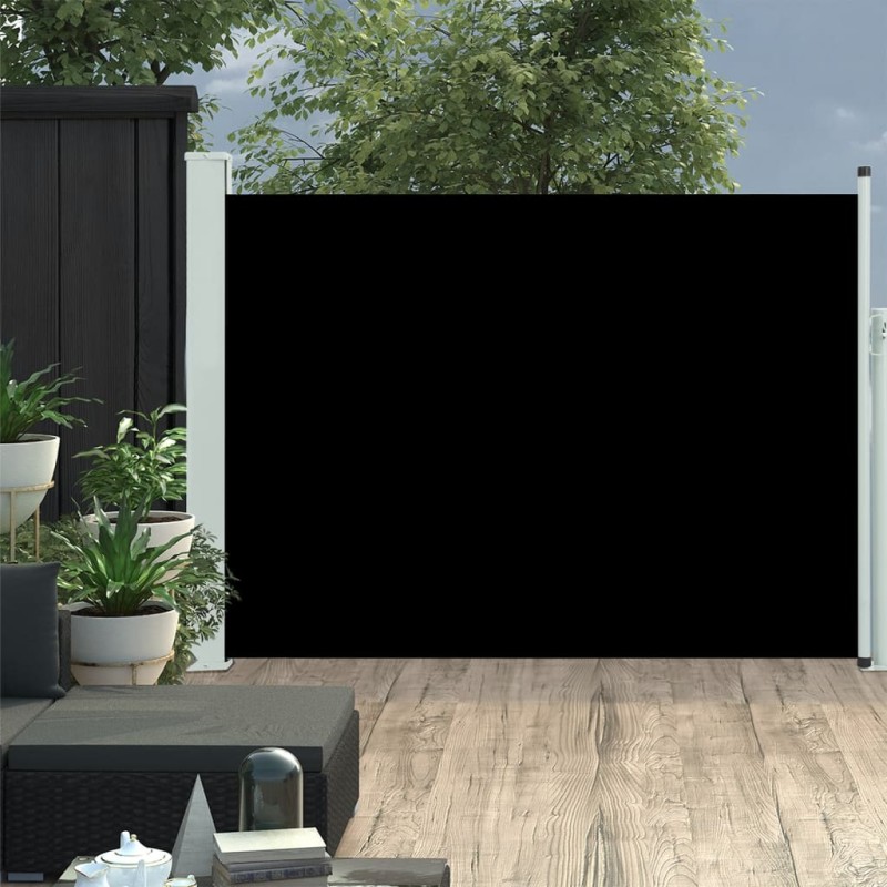 vidaXL Toldo lateral retráctil para patio negro 117x500 cm vidaXL Toldo lateral retráctil para patio negro 117x500 cm