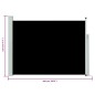 vidaXL Toldo lateral retráctil para patio negro 117x500 cm vidaXL Toldo lateral retráctil para patio negro 117x500 cm
