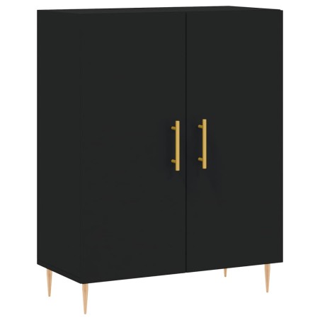 vidaXL Aparador de madera de ingeniería negro 69,5x34x90 cm