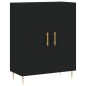 vidaXL Aparador de madera de ingeniería negro 69,5x34x90 cm