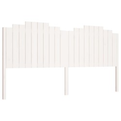 vidaXL Cabecero de cama madera maciza de pino blanco 206x4x110 cm