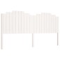 vidaXL Cabecero de cama madera maciza de pino blanco 206x4x110 cm vidaXL Cabecero de cama madera maciza de pino blanco 206x4x110 cm