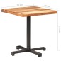vidaXL Mesa de bistró cuadrada madera de acacia maciza 70x70x75 cm vidaXL Mesa de bistró cuadrada madera de acacia maciza 70x70x75 cm