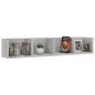 vidaXL Estante de pared para CD contrachapada hormigón 100x18x18 cm vidaXL Estante de pared para CD contrachapada hormigón 100x18x18 cm