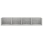 vidaXL Estante de pared para CD contrachapada hormigón 100x18x18 cm vidaXL Estante de pared para CD contrachapada hormigón 100x18x18 cm