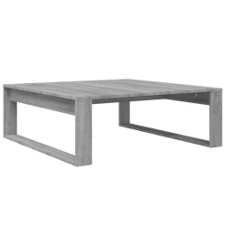 vidaXL Mesa de centro madera contrachapada gris Sonoma 100x100x35 cm