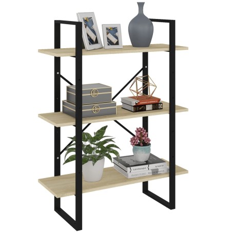 vidaXL Estantería madera contrachapada roble Sonoma 80x30x105 cm