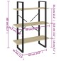 vidaXL Estantería madera contrachapada roble Sonoma 80x30x105 cm