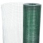 vidaXL Malla de alambre de acero galvanizado verde 1x25 m