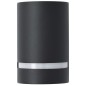 vidaXL Lámparas de pared de exterior 2 uds 35 W negro semicircular