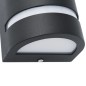 vidaXL Lámparas de pared de exterior 2 uds 35 W negro semicircular