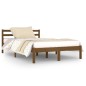 vidaXL Sofá cama madera maciza de pino marrón miel 120x200 cm vidaXL Sofá cama madera maciza de pino marrón miel 120x200 cm
