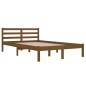 vidaXL Sofá cama madera maciza de pino marrón miel 120x200 cm vidaXL Sofá cama madera maciza de pino marrón miel 120x200 cm