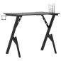 vidaXL Escritorio gaming con patas en forma de Y negro 90x60x75 cm vidaXL Escritorio gaming con patas en forma de Y negro 90x60x75 cm