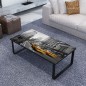 vidaXL Mesa de centro con tablero de cristal rectangular vidaXL Mesa de centro con tablero de cristal rectangular