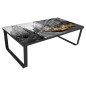 vidaXL Mesa de centro con tablero de cristal rectangular vidaXL Mesa de centro con tablero de cristal rectangular