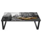 vidaXL Mesa de centro con tablero de cristal rectangular vidaXL Mesa de centro con tablero de cristal rectangular