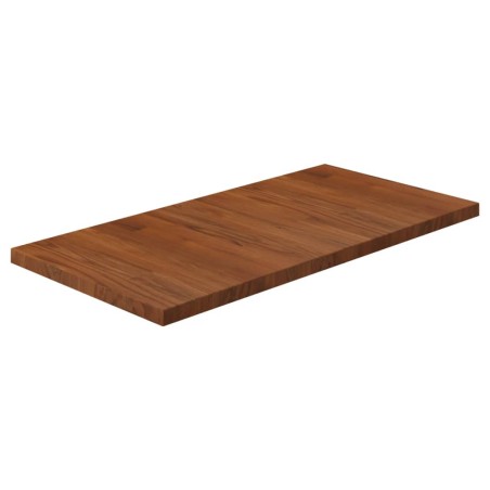 vidaXL Encimera baño madera maciza tratada marrón oscuro 80x40x2,5 cm