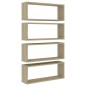 vidaXL Estante cubo pared 4 uds contrachapado roble Sonoma 60x15x23 cm vidaXL Estante cubo pared 4 uds contrachapado roble Sonoma 60x15x23 cm
