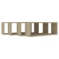 vidaXL Estante cubo pared 4 uds contrachapado roble Sonoma 60x15x23 cm vidaXL Estante cubo pared 4 uds contrachapado roble Sonoma 60x15x23 cm