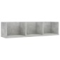 vidaXL Estante de pared para CD contrachapada hormigón 75x18x18cm vidaXL Estante de pared para CD contrachapada hormigón 75x18x18cm