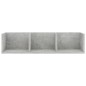 vidaXL Estante de pared para CD contrachapada hormigón 75x18x18cm vidaXL Estante de pared para CD contrachapada hormigón 75x18x18cm